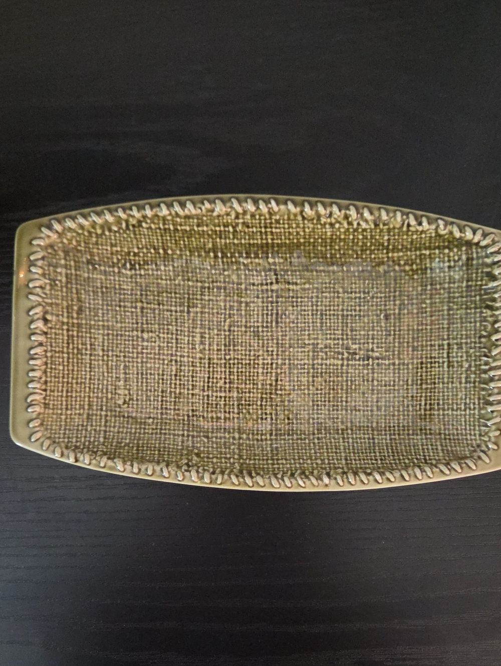Inarco Japan MCM Tray Brushed Avacado Decorative Tray - Home Accent